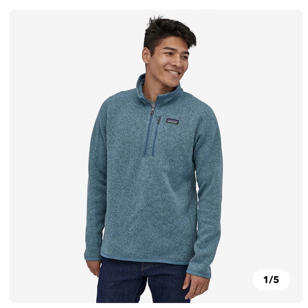 Patagonia Men’s Better Sweater 1/4 Zip Fleece Jacket Size Small
